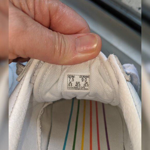 Vans Flour Shop Leather Rainbow Sneakers- Size 9 - Picture 6 of 6